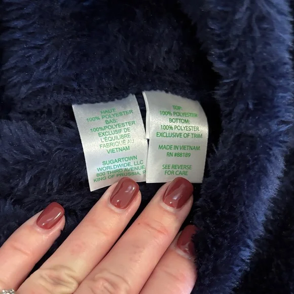 Lilly Pulitzer Keala Sherpa Popover Patterned Jacket Blue and Green - Picture 6 of 7